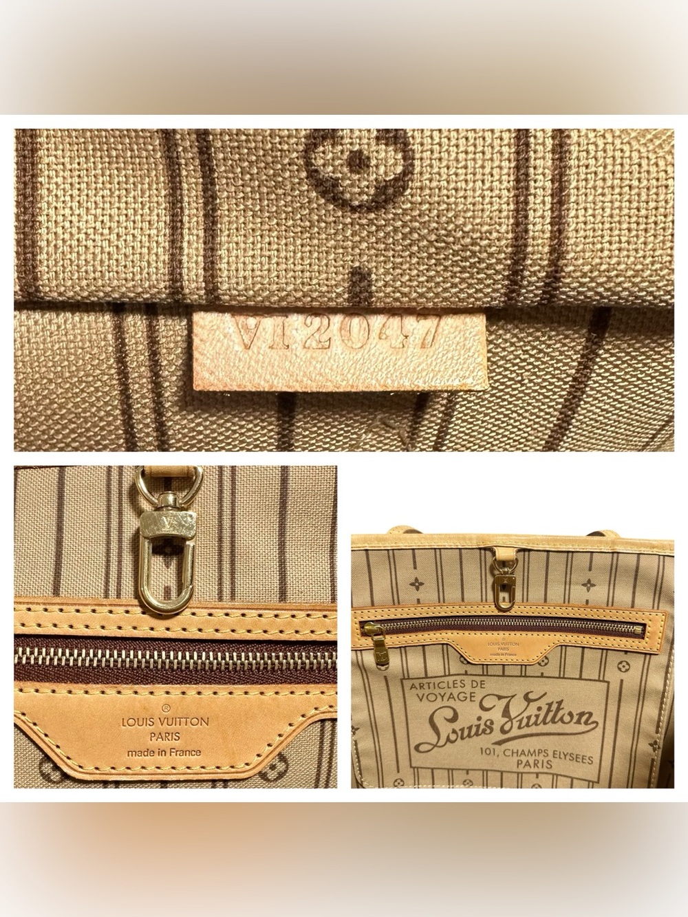 Louis Vuitton Monogram & Vachetta Neverfull PM Tote Bag - Picture 10 of 16